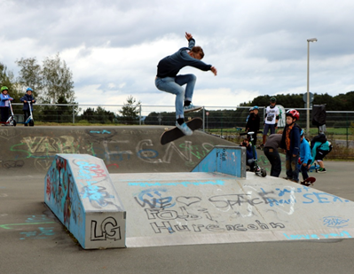 Teilnehmer am Skate-Event