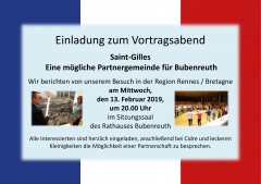 Einladung zum Vortragsabend 13. Februar 2019