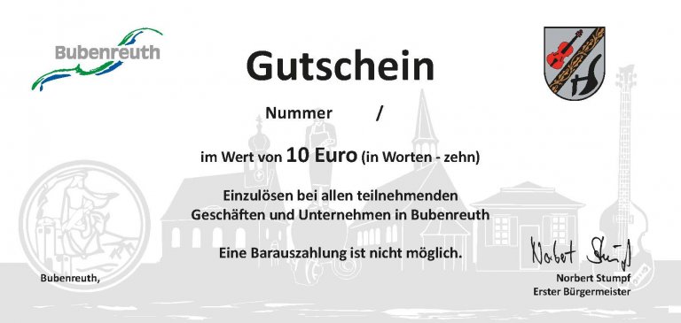 Bubenreuth-Gutschein Bubenreuth-Gutschein