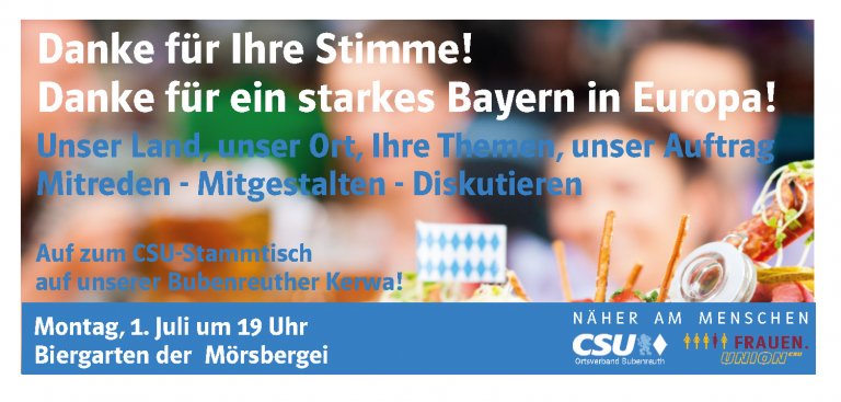 CSU-Ortsverband - schwarzer Stammtisch