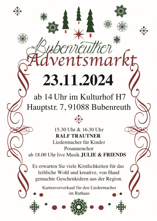Bubenreuther Adventsmarkt 2024
