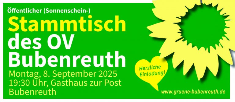 Stammtisch des OV Bündnis 90/Grüne Bubenreuth