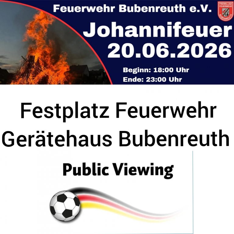 Johannifeuer  mit Public Viewing