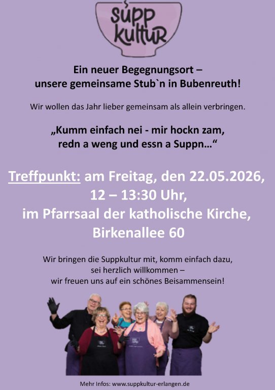Begegnungsort Suppkultur Mai 2026