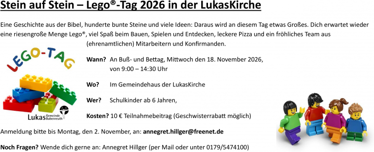 Lego-Tag in der LukasKirche